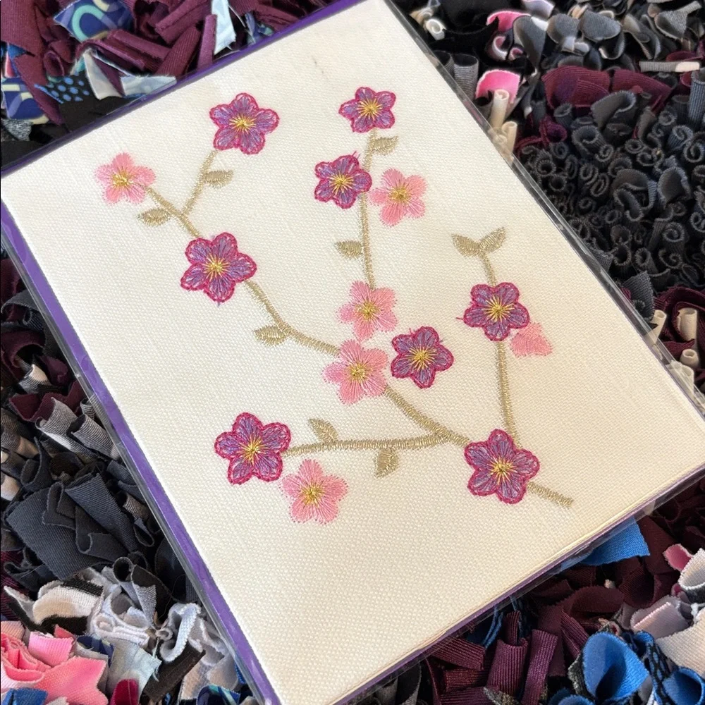 🆕Papyrus-Lori Weitzner Embroidered Floral Greeting Card